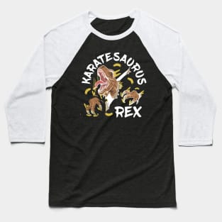 Karatesaurus Rex Dinosaur Lover Baseball T-Shirt